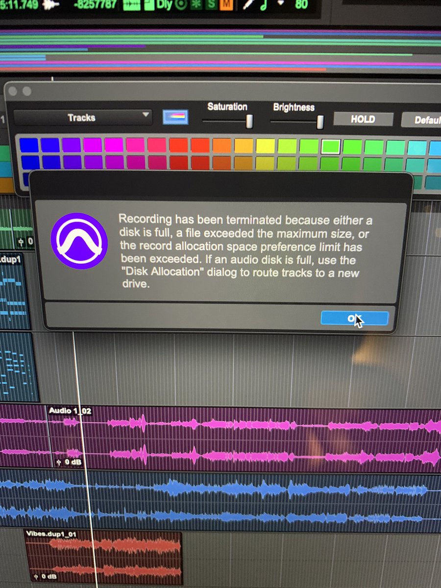 how much space for protools 12
