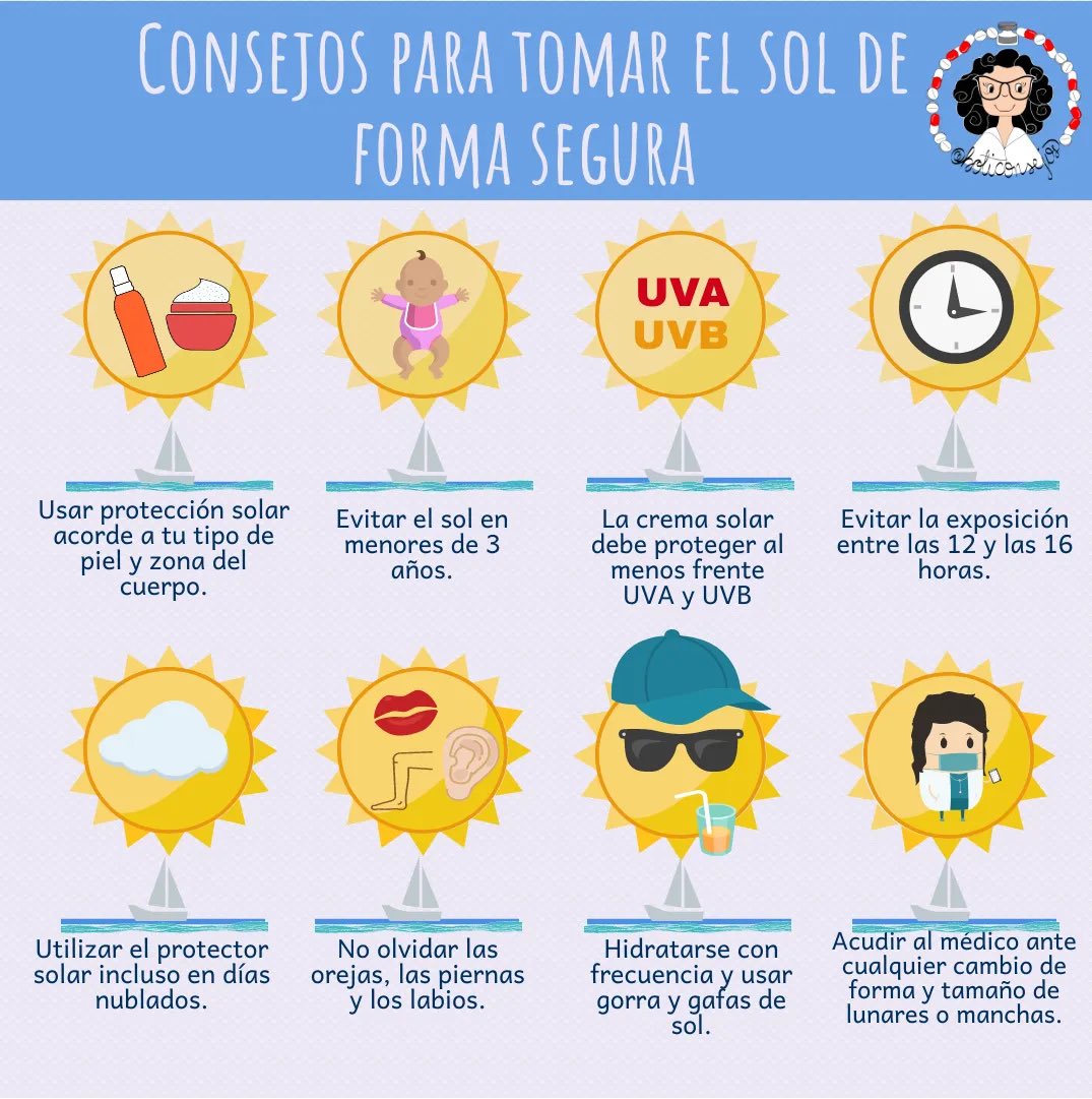boticonsejo's tweet photo. #Consejos para tomar el sol de forma segura.
👇🏼👇🏼

https://t.co/N3DCSbminB
#infografia #salud https://t.co/uSiivKh2WN