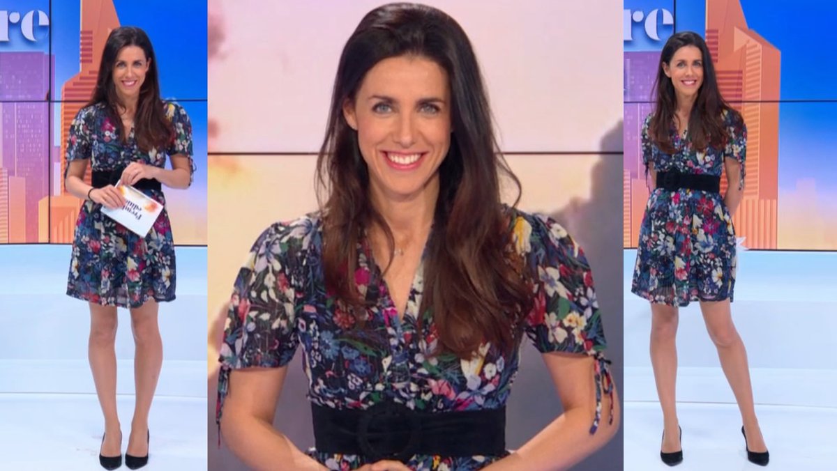 captain_caps_'s tweet image. Resplendissante @sophiehebrard à la présentation de #PremiereEdition ce matin