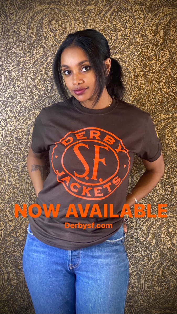 DerbySF's tweet photo. Token Brown Tee Now Available! 
1472 Haight St San Francisco 📍
https://t.co/jprtEIsyPs 

Model @meronworldboss wearing a small 
#derbyofsanfrancisco #token #sf #tee #shirt #brown #orange #derbysf #derby #sanfrancisco #california #jeremyfish https://t.co/xmJJSbBOIJ
