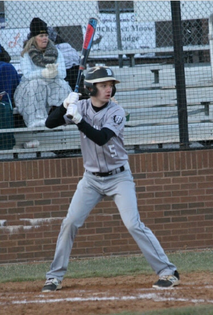 DomHighBaseball's tweet photo. The last three but certainly not the least! 

After a two-year hiatus to focus on swimming we are happy to welcome  @ABlusiewicz into our senior recognition along with fellow seniors @ADWright24 and @_jmcelroy3_. It’ll be 397 days later but baseball is back tomorrow! ⚾️ #dombats https://t.co/HXxXf8uhwt