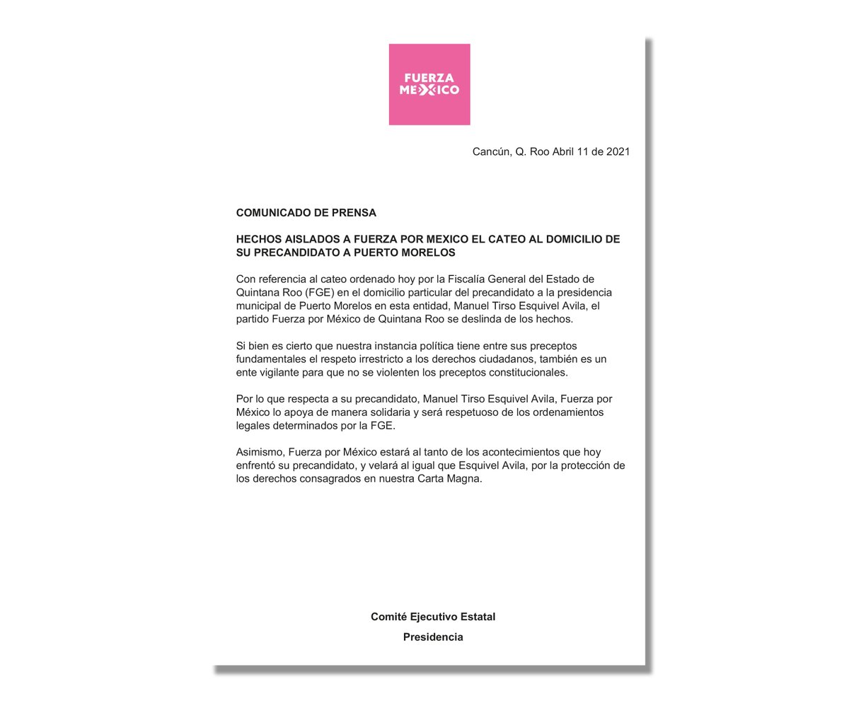 COMUNICADO DE PRENSA: