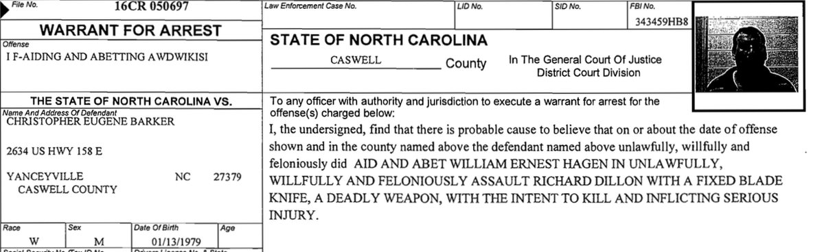 Orange County Klan head William Hagen threatened witnesses to his NC stabbing. He was out on $500K bail waiting trial in CA when arrested for attempted murder in NC & let go on $350,000 bail. Neither NC or CA knew he was charged w/ same crime, same time.  #HuntingtonBeach  #WLM