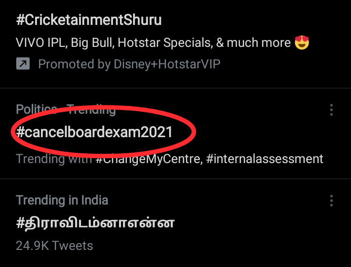chandan4381's tweet photo. ##cancelboardexam2021 
#cancelboardexams2021 
#internalassessment 
Its on trending guys we want internal assessment!! https://t.co/dRIOsTIqZp#cancelboardexams2021 https://t.co/94oulinSKz