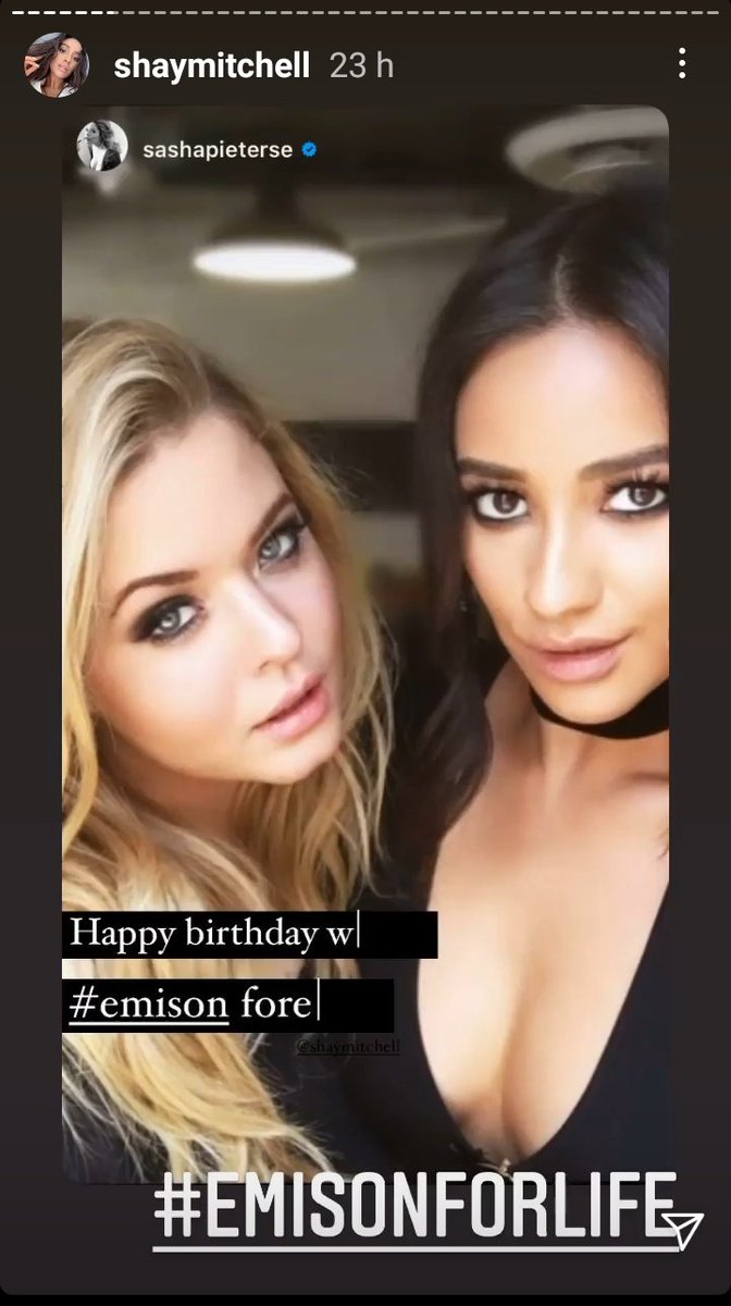 lov_hailee's tweet image. E a Shay Mitchell que repostou a Sasha #EmisonForever ahh que saudades da minha série #pll e do meu shipper emison que deu certo no final 🥺