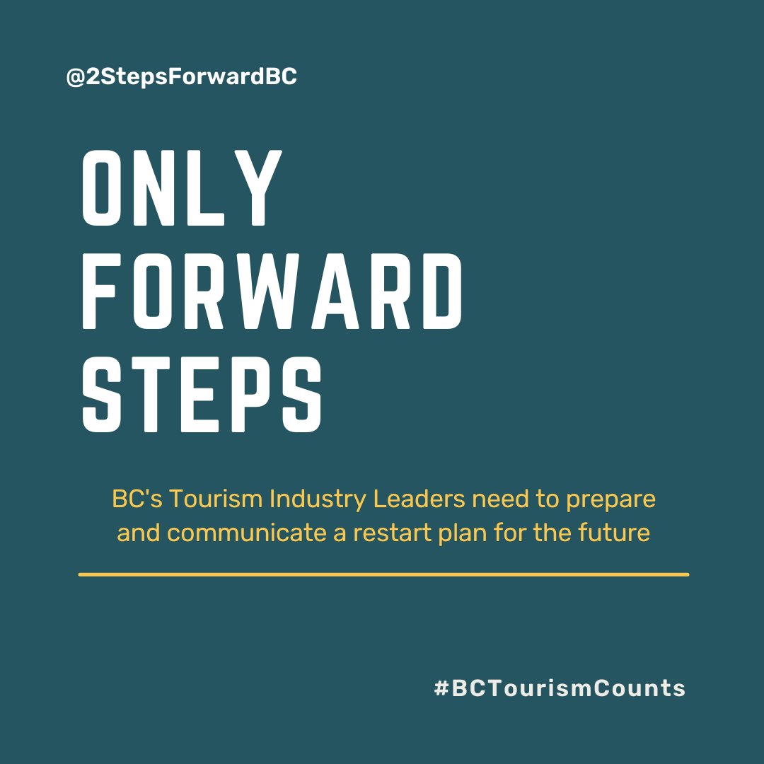 2StepsForwardBC's tweet image. 2 Steps Forward BC is working to advance and protect BC’s hospitality and tourism industry through advocacy with our provincial government and by amplifying voices of hospitality and tourism.
Stay tuned to find out how you can get involved.
#BCTourismCounts #2StepsForwardBC