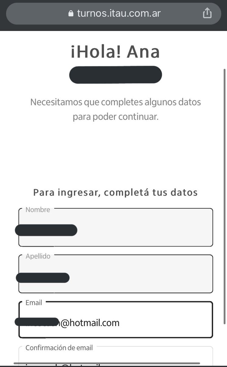 Graves problemas de manejo de información sensible. 
En la turnera del <a href="/itauargentina/">Itaú Argentina</a> , poniendo únicamente número de DNI aparece nombre apellido y **email** del cliente precargado. 
Gravísimo.