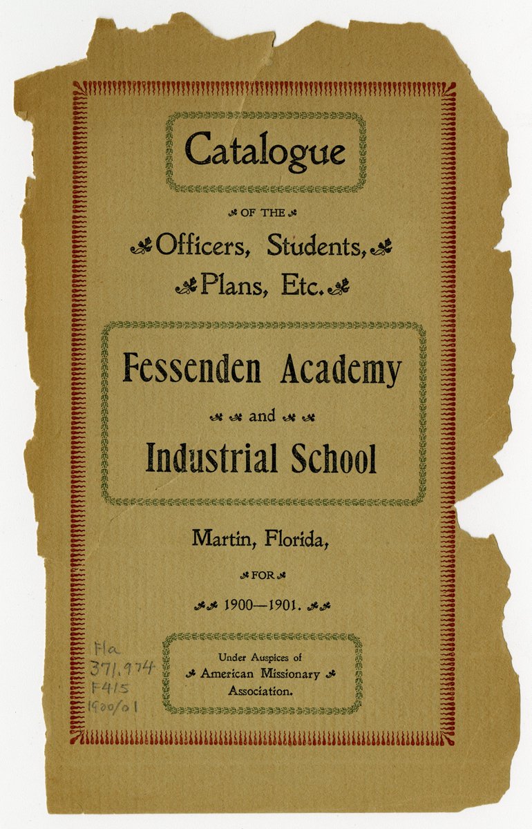 Fessenden Academy was founded in 1868. Initially led by white women, they hired their first Black teacher in 1887. It was named for a man who toured the school and donated $ and resources. Their principal, Joseph Willey, mysteriously disappeared in 1915.