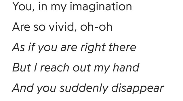 The song starts off with these lines, where BTS talk about someone being so vivid in their imagination but disappearing when they reach their hand out. I've mentioned this before in other tweets, but these lyrics remind me a lot of the concept of phantom pain.