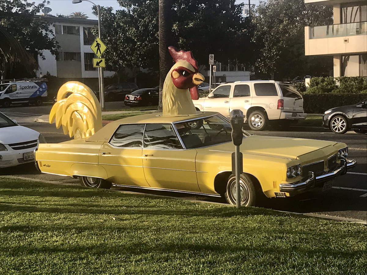 DorothyFahn's tweet photo. Beach! #SantaMonica 🌊
#RoseGarden🌹
#PalmTrees🌴
#ChickenCar🐓🚖 https://t.co/QB3p57k7qV