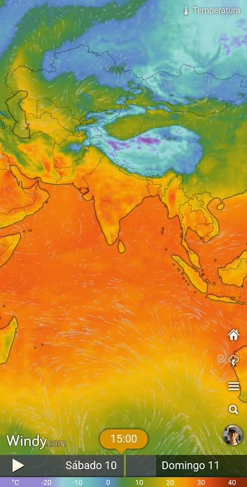 En este momento la Península de Yucatán es el sitio más caliente de la Tierra.

Mérida, Yucatán con 42°C y sensación térmica de 47°C