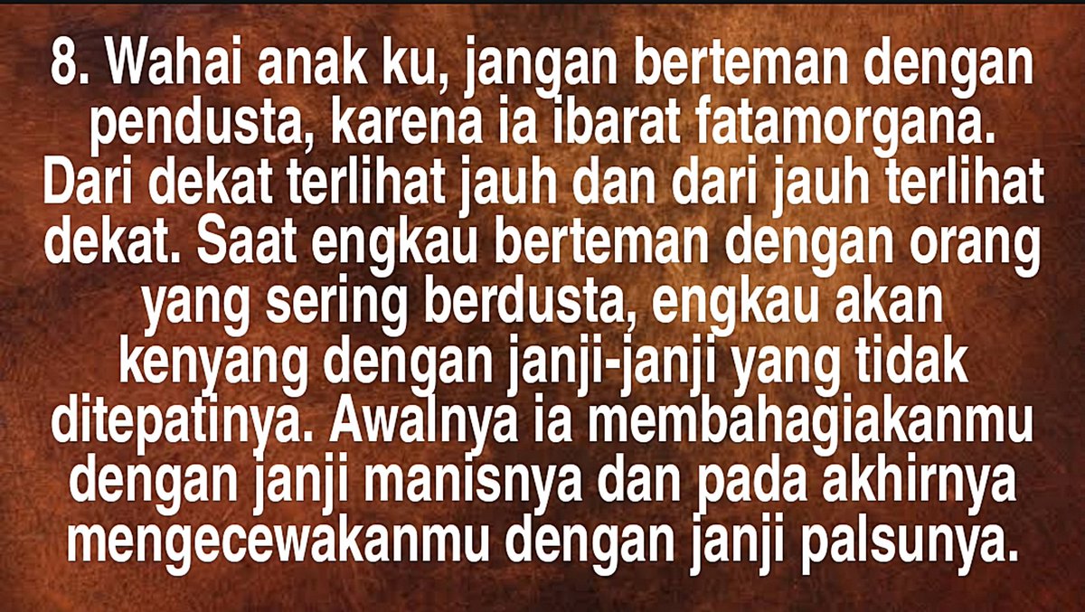 8 Wasiat Ali Bin Abi Thalib Karamallaahu Wajhah..