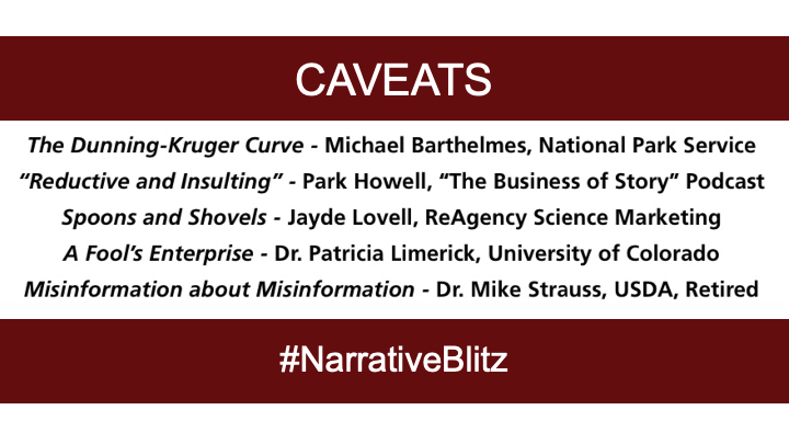Here's the agenda for the Narrative Blitz. Four half hour blocks featuring 5 speakers each with live Q&A, followed by an ABT Build by  @ABTagenda Post your questions here for us & use  #NarrativeBlitzWed 4/14, 11:00 am - 1:30 pm (PDT)Register FREE here:  https://www.eventbrite.com/e/the-national-park-service-presents-the-narrative-blitz-tickets-144714162957