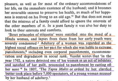 While Women of Character were Held in High Regard, Those of Loose Character were Also Punished.In 1762, a Man cut off the nose of one of his wives, After she was Caught in An Act of Infidelity.   ***End of Thread***