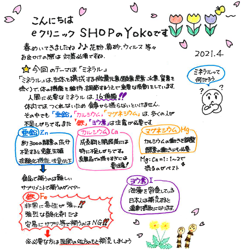 Eクリニックshop V Twitter Eクリニックshop Shopレター Vol 06 2021年4月 今回はミネラルに注目 亜鉛 カルシウム マグネシウム は不足しがち 防衛体力 って知ってますか Eクリニックshop Shopレターvol06 防衛体力 詳細は Https