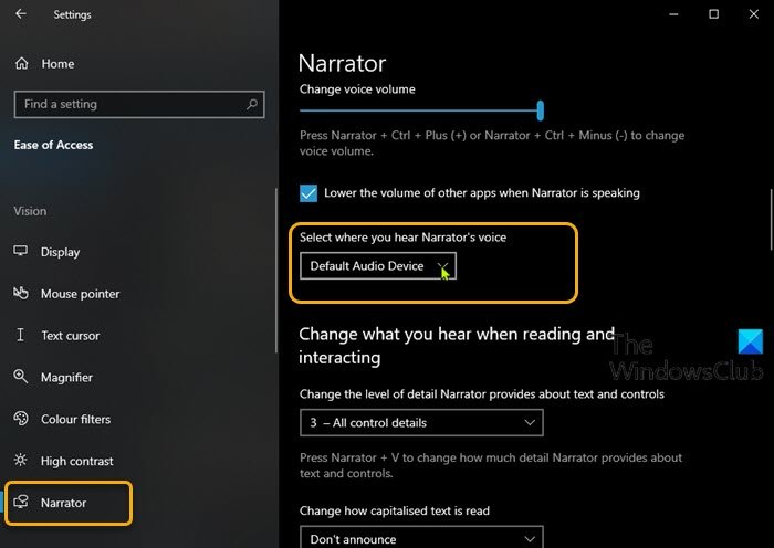 TheWindowsClub's tweet image. How to change Default Audio Output Device for Narrator in Windows 10 dlvr.it/RxSsJV
