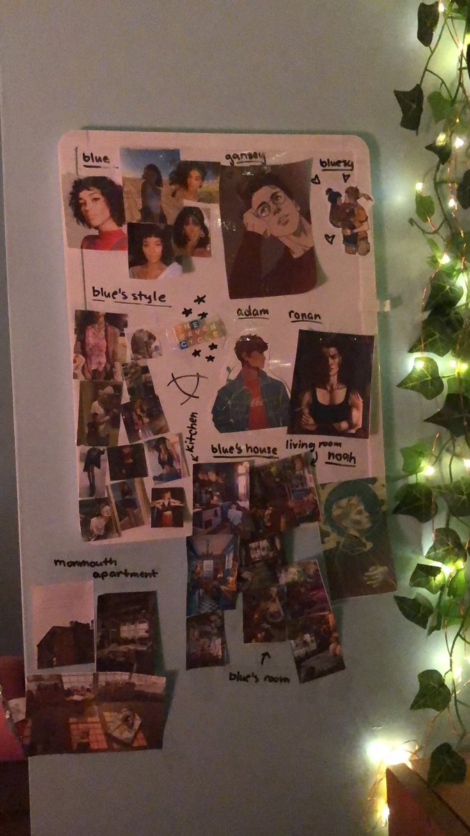 my raven cycle wall cuz i cant just read books like a normal person
