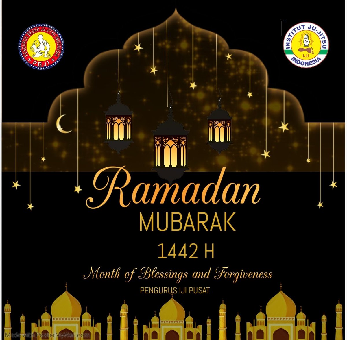 PENGURUS PUSAT INSTITUT JU-JITSU INDONESIA MENGUCAPKAN SELAMAT MENJALANKAN IBADAH PUASA DI NULAN RAMADHAN 1442 H