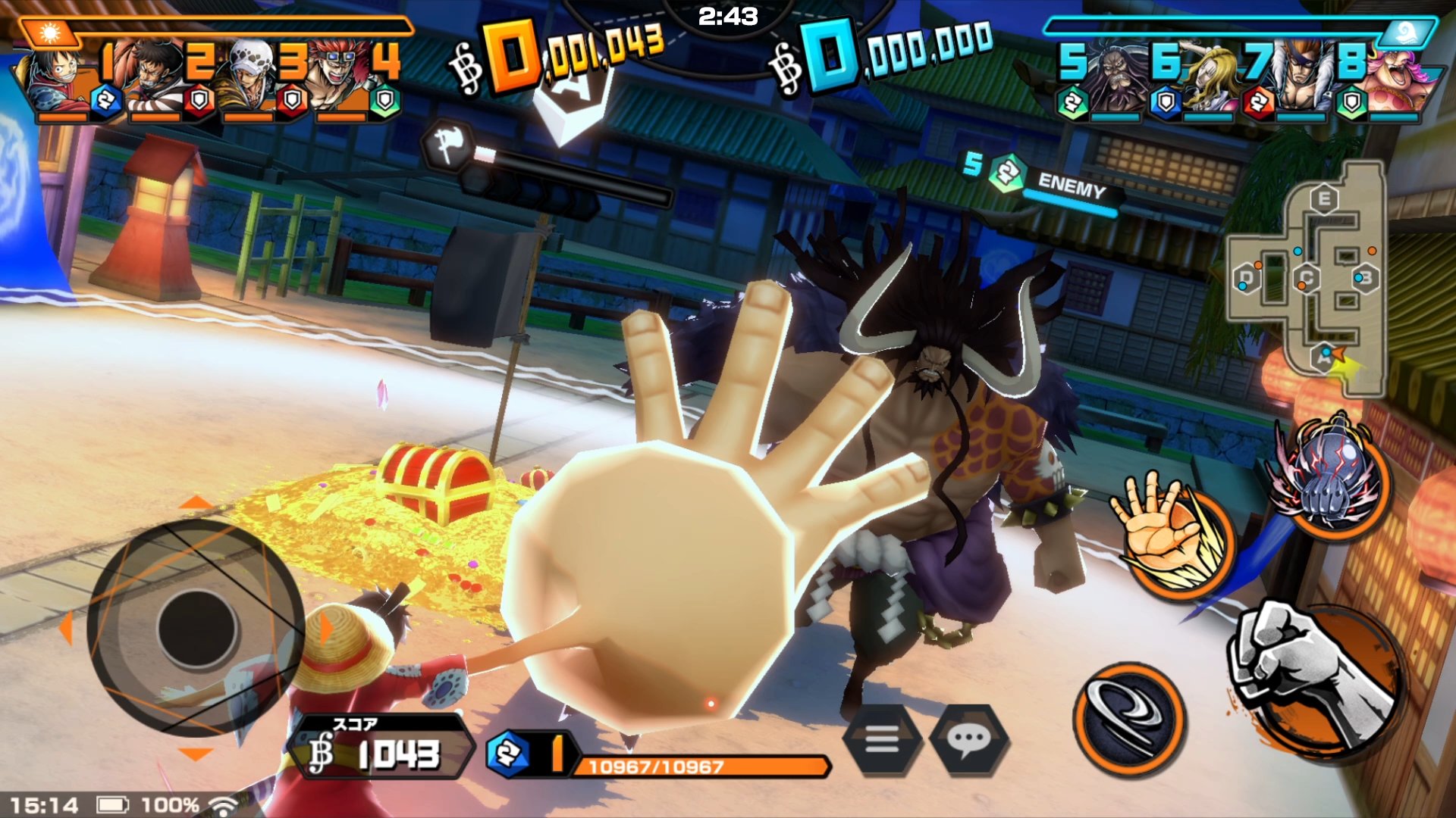 One Piece スタッフ 公式 Official スマホで全面戦争 バウンティラッシュ 世界的人気のアプリ ゲームで あらゆる強者がキミの手に 最大4対4の協力プレイで敵より先に宝を奪い バウンティ王をめざせ ダウンロード App Store T
