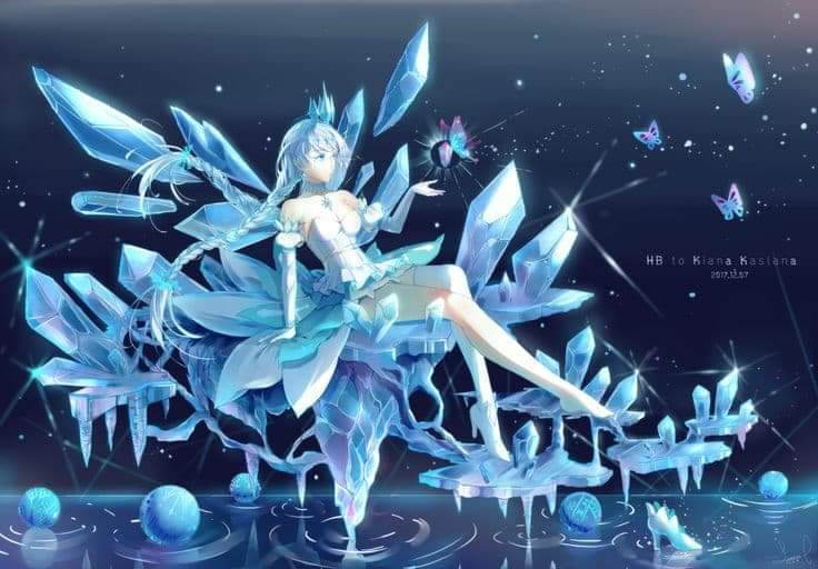 She sits on her ice throne watching in her ice crystal the people on earth. 

"Oh deary me who should I kill first?"