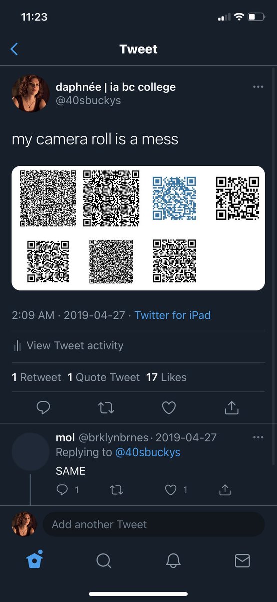 40sbuckys's tweet photo. y’all remember during the first week of the endgame premiere we would post QR codes to talk about endgame to not spoil people omg that was something else ... https://t.co/0h546IwDem