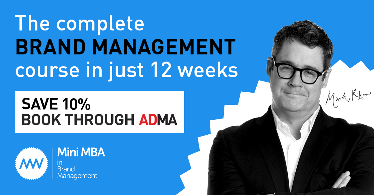 There is still time to book your Mini MBA online course in Brand Management with Mark Ritson and save 10% through ADMA. Course commences 20th April 2021.
Don't miss out enrol now: bit.ly/3dQ87v0
#markritson #minimba #brandmanagement