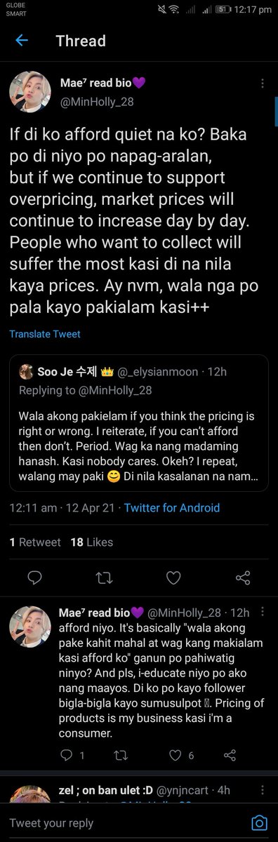 saw this and i just wanna give my thoughts as someone who graduated from a business course...okay first of all, it's not about supporting overpricing kaya tumataas ang market prices. Market prices goes up bc mataas ang demand and onti ang supply.