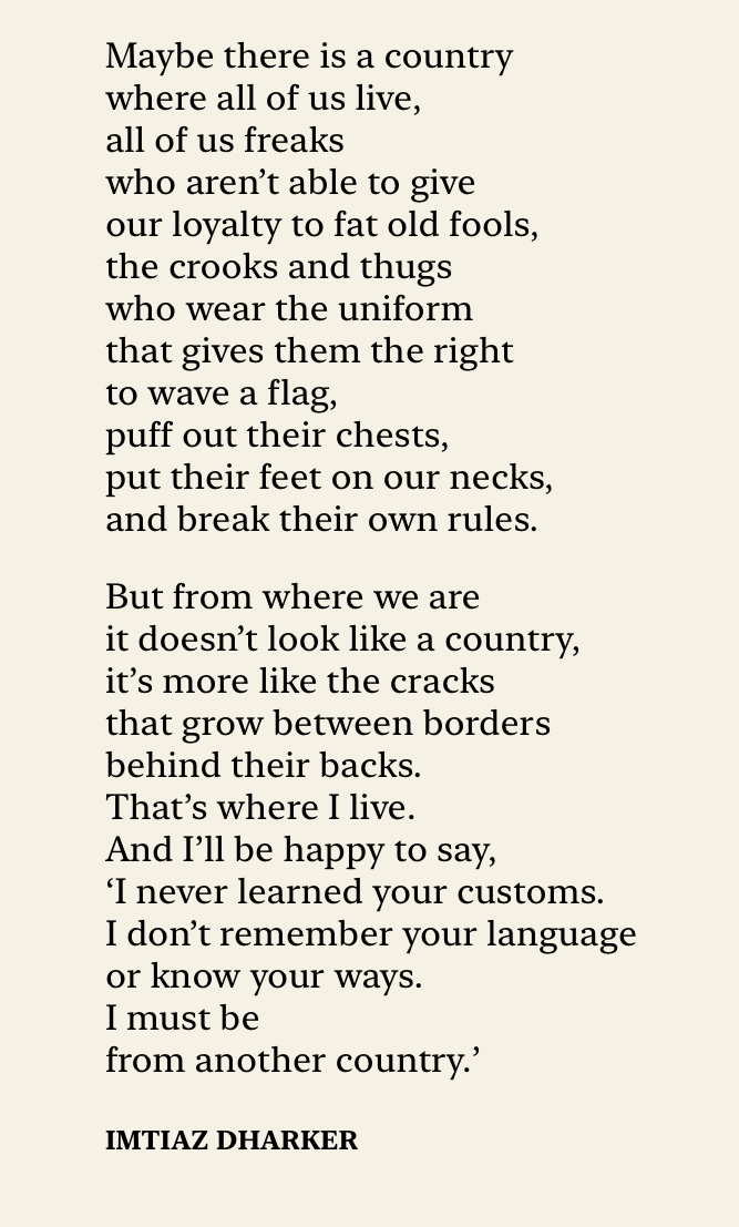 Day 12 -  #APoemADay They’ll say, ‘She must be from another country’ by Imtiaz Dharker--Today's poem is a vessel, filled to the brim with palpable tension and intensity. 