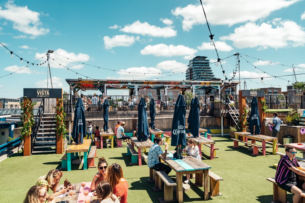 Welcome back to the rooftop. We're bigger and better than ever before this summer. Views as far as the eye can see, delicious beer on tap, cocktails, street food and our @kerbfood partnership starts in a couple of weeks. We can't wait to welcome you!