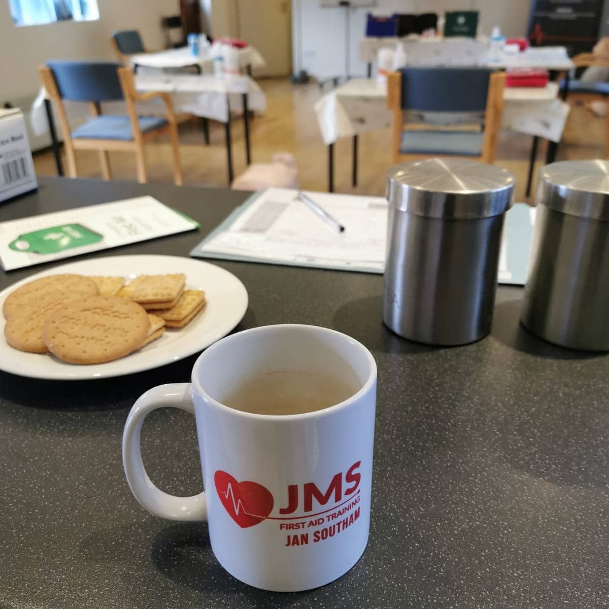 JMS_firstaid's tweet photo. All set up and ready to go on a cold and snowy Monday morning....

Waiting for #firstaid delegates from #Brackley, #Banbury and #Towcester today. https://t.co/NZBLPD2Ykq