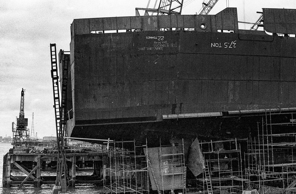 centre_right_'s tweet photo. Historic Teesside 

Fantastic old images of Smiths Dock in South Bank.

They are from Greg Marshall’s degree show 40 years ago in 1981! https://t.co/mpOhhgTPsr
