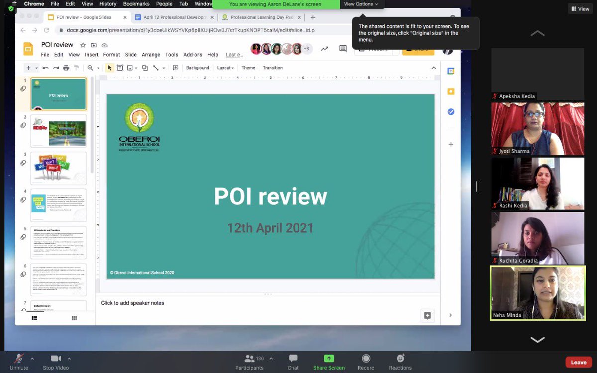 Let’s reflect as we gear up for the #POIreview with our #PYPChat moving into #Wellbeing #PositiveHealth <a href="/oismumbai/">Oberoi International School</a>