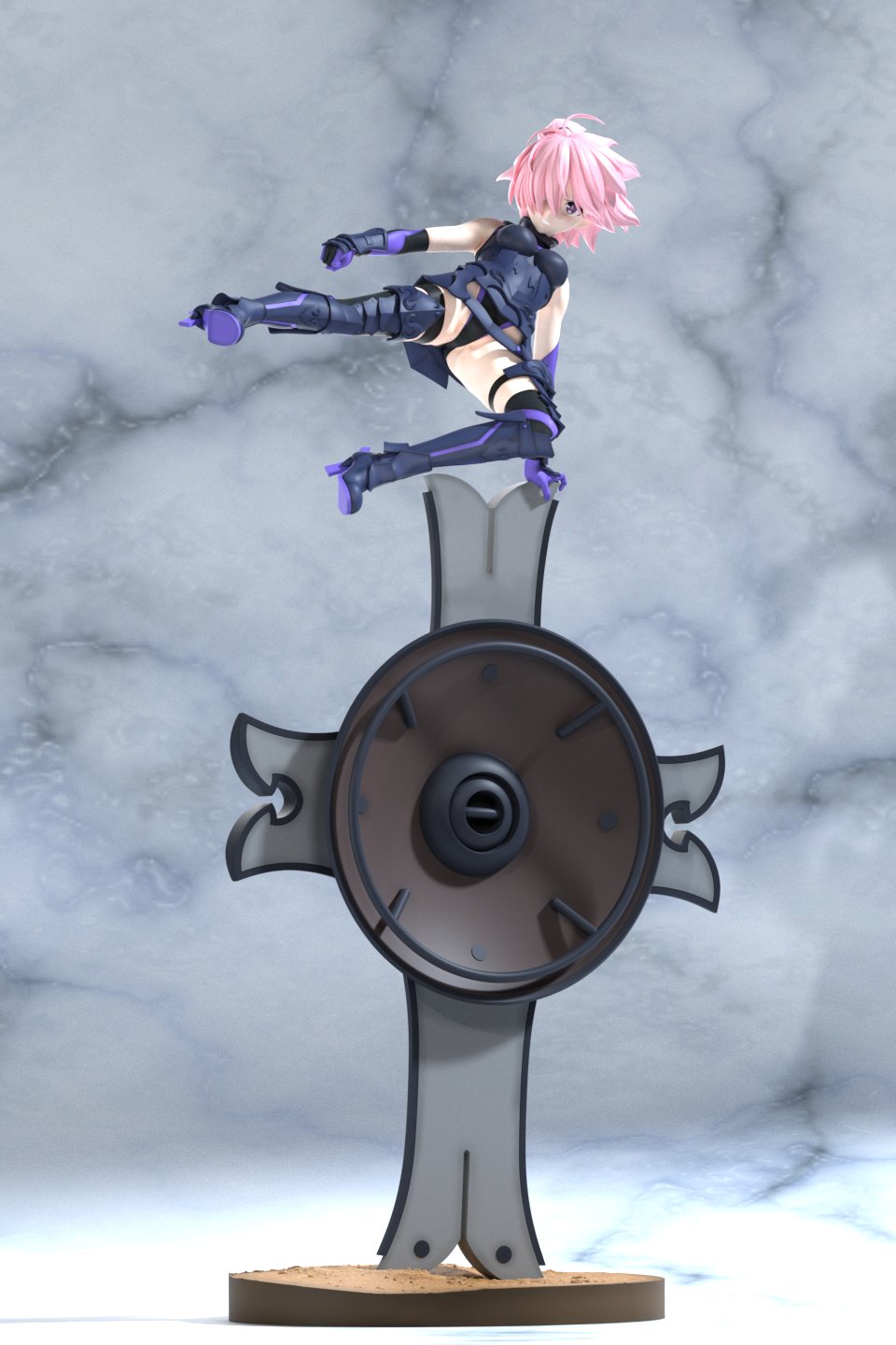 Figufigu Rt Koke M Horic Tvアニメ Fate Grand Order 絶対魔獣戦線バビロニア の1話で印象的だったマシュのキック姿をモデリングしました のんびり1年ぐらいかけて作っていましたが楽しかったです Fgo Zbrush T Co Twitter