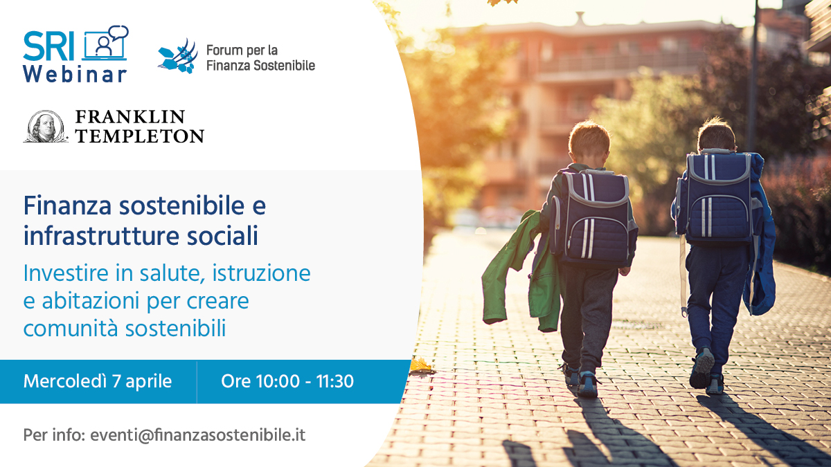 ItaSIF's tweet image. Webinar #finanza #sostenibile e #infrastrutture sociali: online i materiali!
🎬Video-registrazione bit.ly/3gg9ZQL
📈Presentazione bit.ly/3uGC1bU
📌Tweet-recap bit.ly/3d9XAMf
Ecco il racconto dell'evento su ESGnews.it bit.ly/2OGZevl