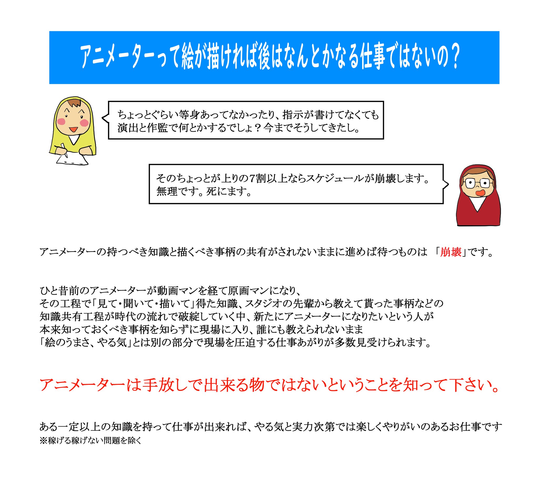 益山亮司 アニメーターに憧れる方にメッセージ アニメーター