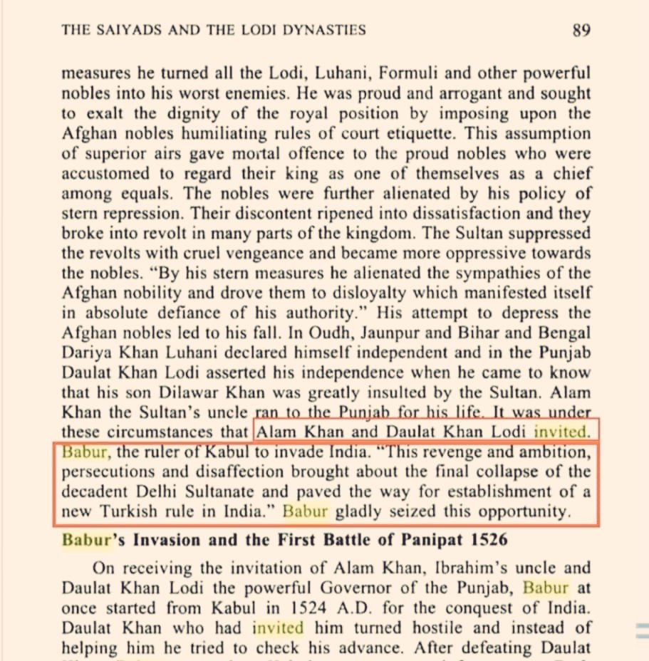 The historians and people who supported this idea that Rana Sanga invited Babur gave a very feeble logic. Babur was invited by Daulat Khan Lodhi, Ibrahim's uncle. He wanted to take advantage of the weak leadership in the Lodi dynasty and usurp power with the help of Babur’s army.