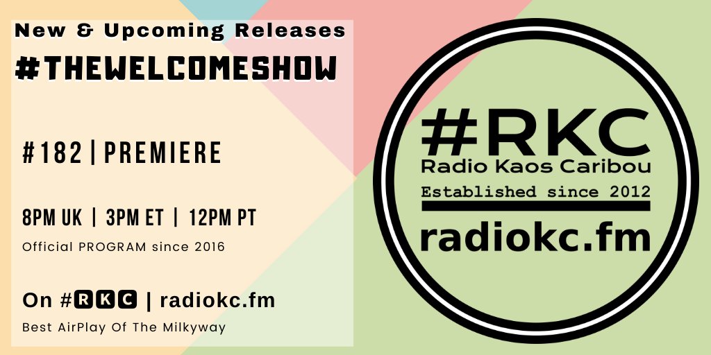 #𝗥𝗞𝗖 (@radiokc) on Twitter photo TODAY
🕗8PM UK⚪3PM ET⚪12PM PT
#TheWelcomeShow #182 PREMIERE
🆕& Upcoming Releases
⬇️Details⬇️
🌐 fb.com/RadioKC/posts/…
📻 #🆁🅺🅲 feat.
<a href="/TommyKeyesMusic/">Tommy Keyes</a> | <a href="/HanlonBond/">Graham Hanlon & The Solid Bond</a> | @gabrie1richards | @Jodyandthejerms | <a href="/3mindB/">3Mind Blight</a> x @trysette | <a href="/ajosephmusic/">Alexander Joseph</a> x @tasharaofficial
.../... TODAY
🕗8PM UK⚪3PM ET⚪12PM PT
#TheWelcomeShow #182 PREMIERE
🆕& Upcoming Releases
⬇️Details⬇️
🌐 fb.com/RadioKC/posts/…
📻 #🆁🅺🅲 feat.
<a href="/TommyKeyesMusic/">Tommy Keyes</a> | <a href="/HanlonBond/">Graham Hanlon & The Solid Bond</a> | @gabrie1richards | @Jodyandthejerms | <a href="/3mindB/">3Mind Blight</a> x @trysette | <a href="/ajosephmusic/">Alexander Joseph</a> x @tasharaofficial
.../...