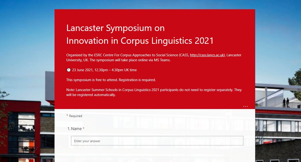 For your diaries from <a href="/CorpusSocialSci/">CASS</a>:

Lancaster Symposium on Innovation in Corpus Linguistics 2021 

🕐 23 June 2021, 12.30pm – 4.30pm UK time

More details: wp.lancs.ac.uk/corpussummersc… 

⮞Register now for free.