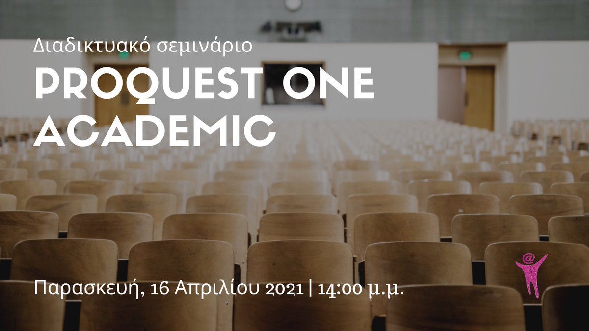 LibraryHOU's tweet image. Την Παρασκευή 16 Απριλίου στις 14:00 θα παρουσιαστούν οι δυνατότητες της νέας βάσης της @LibraryHOU, Proquest One Academic. Για τις λεπτομέρειες της εκδήλωσης δείτε εδώ bit.ly/3dcmvPf