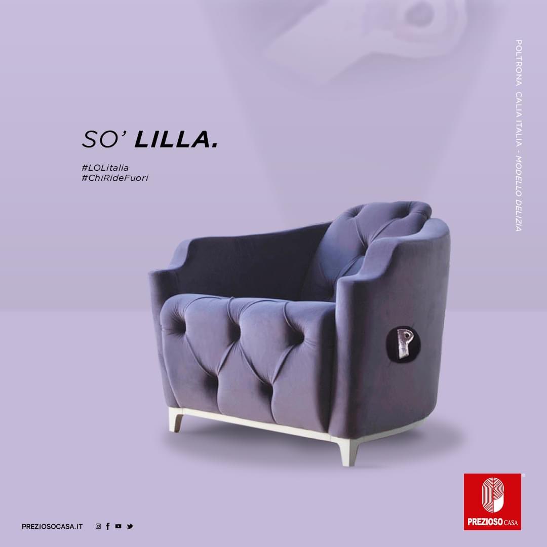 social tv e instant marketing - poltrona Lilla di Prezioso Casa