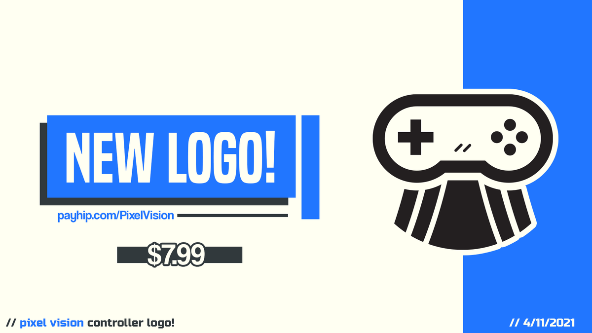PixelVisionCo's tweet image. *NEW* Logo available!

Controller/Gaming Logo! Only $7.99!

Get it today at the store link in bio!

#logo #design #designer #logos #gfx #graphicdesign #stream #streamer #game #gaming #art #logodesign #graphicdesigner #smallbusiness