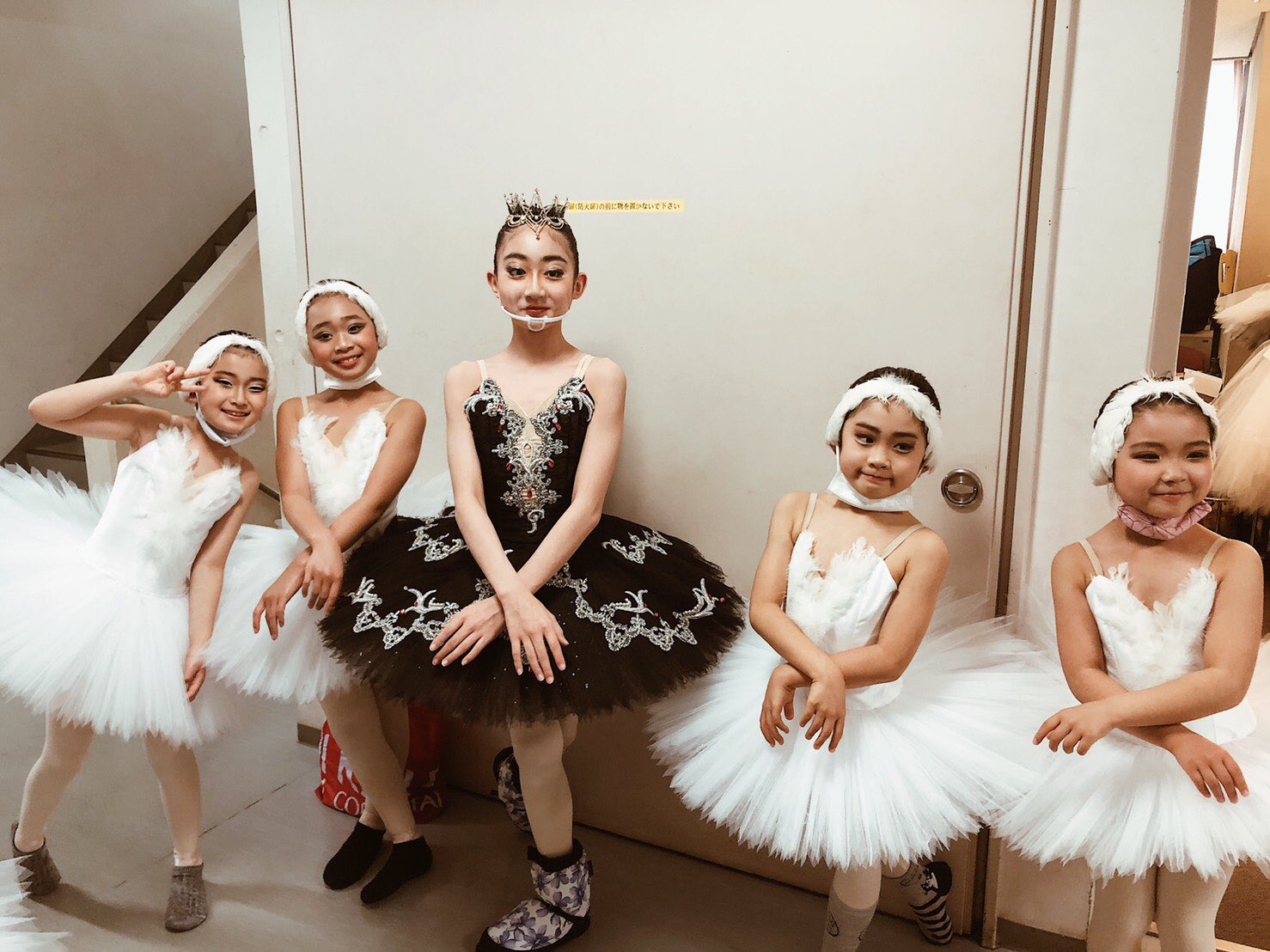 にゃんこバレリーナ 小さな小さな白鳥達 そして小さな黒鳥 なんて可愛い 子供バレエ バレエ教室 バレエスタジオ 4羽の白鳥 3羽の白鳥 オディール スプリングバレエフェスティバル 横浜 都筑区 北山田 あざみ野 センター北 たま