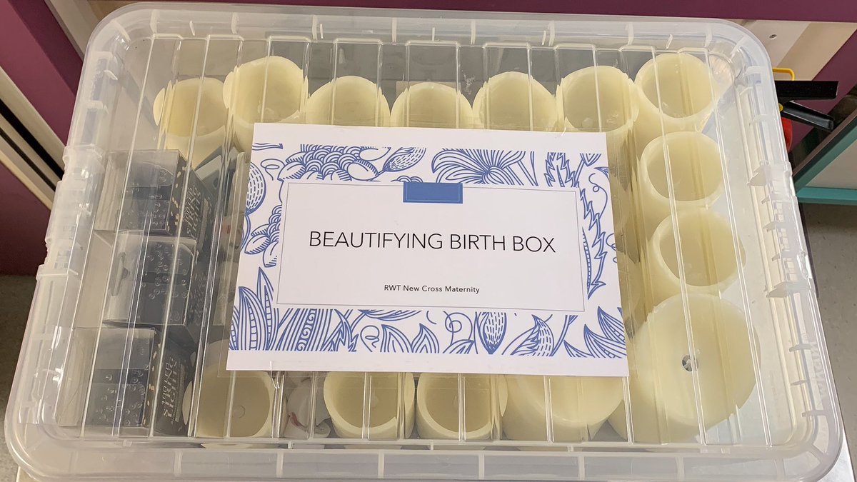ThornsEmma's tweet photo. Our Maternity Unit @RWT_NHS is committed to providing a positive birth experience to ALL women. Our “box”allows us to soften our obstetric rooms to make them more homely for women 👏🏻#compassion #birthenvironment #beautifulbirth #maternity #environment #oxytocin #candles https://t.co/TtuDC8zRQ1