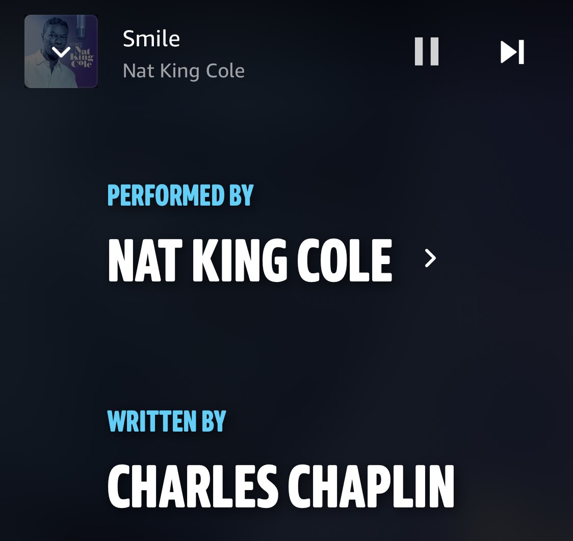 Here’s a fun Chaplin fact I assume most people don’t realize (I certainly didn’t). While the lyrics were not written until 1954 (the year Nat King Cole recorded the song) by Turner and Parsons, the music for Smile was written by Charlie Chaplin in 1936 for his film Modern Times.