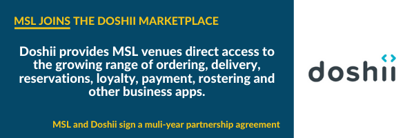 msl_solutions's tweet photo. We have signed a multi-year partnership with @DoshiiAPI to give our venue customers direct access to a range of ordering, delivery, reservations, loyalty, payment, rostering and other business apps through the Doshii marketplace.
Read the Press Release: https://t.co/5y8asUtmoQ https://t.co/zNoFLlaiKg
