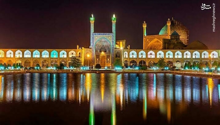 Isfahan's Shah Mosque at night 

Night view of Shah Mosque, also known as Royal Mosque or Abbasi Great Mosque, a UNESCO World Heritage Site, standing in south side of Naghsh-e Jahan Square, in Isfahan, Isfahan province of Iran.