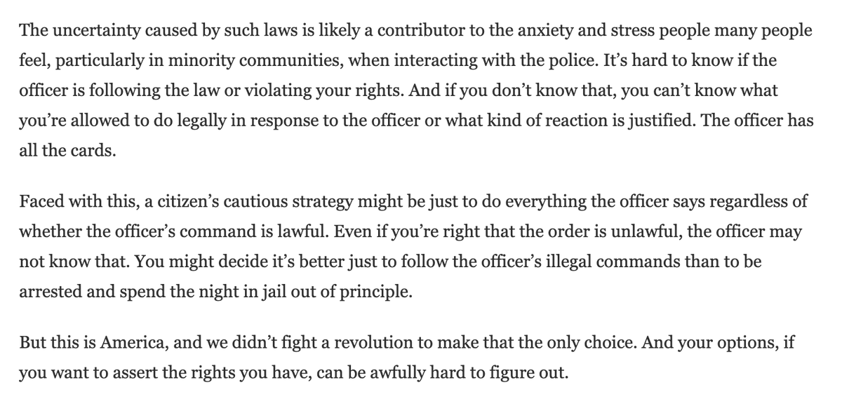 There's a lot to be said about the traffic stop of Lieutenant Caron Nazario, but one of them is that it makes this 2015 blog post unfortunately relevant again:"Sandra Bland and the 'Lawful Order’ Problem." (Given the paywall, I'll include screenshots.) https://www.washingtonpost.com/news/volokh-conspiracy/wp/2015/07/23/sandra-bland-and-the-lawful-order-problem/