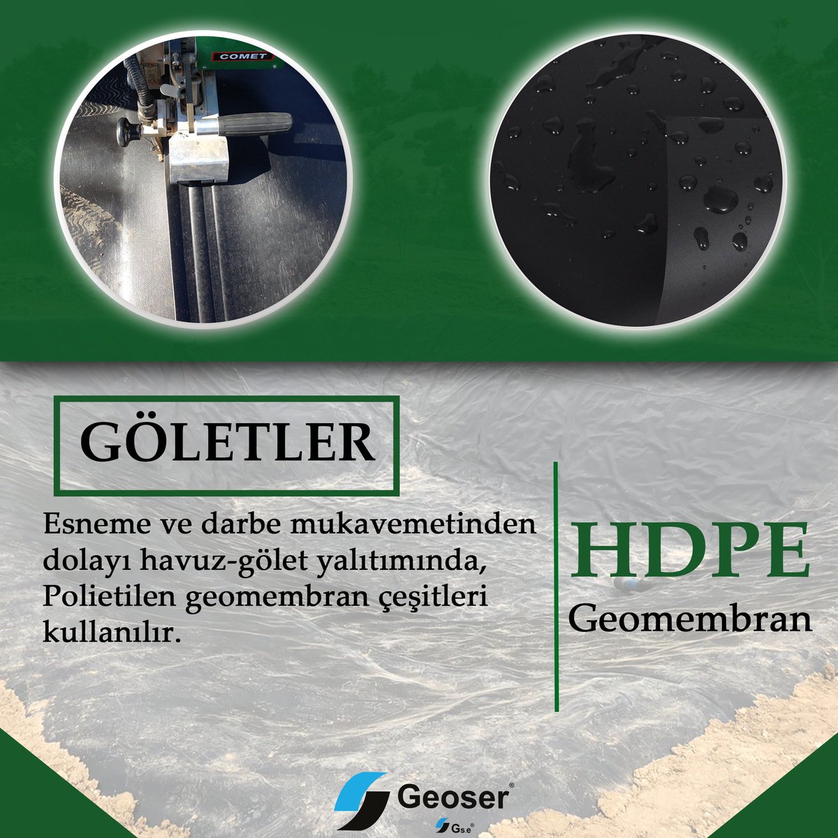 Havuz - Gölet yalıtımlarında kullanılan Polietilen Geomembranlar Geoser ürün ve uygulama ayrıcalıklarıyla sizlerle🇹🇷

#geoser #polietilen #polyethylene #geomembranes #geomembranemanufacturer #fromturkey🇹🇷 #exporters #geomembran #hdpegeomembrane #ldpe #lldpe #vldpe
