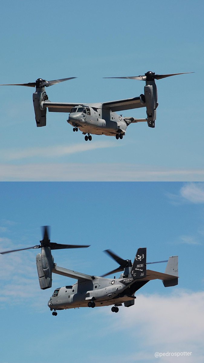 pedrospotter's tweet photo. Hoy #Lunes comenzamos semana con foto de este #mv22 #Osprey #convertiplano #marines #75aniversarioaga #Junio2018 #baseaereasanjavier #SanJavier #Murcia #avgeek #mv22osprey #spotter #aviationphotographer #aviationlovers #aviationdaily #spotting #academiageneraldelaire #helicoptero https://t.co/9tr0bHdPuU