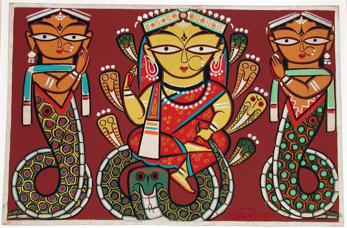 RT @AmitGuha2020: Manasa, the snake goddess
#JaminiRoy
@SDMA https://t.co/s3bKAsQUqN